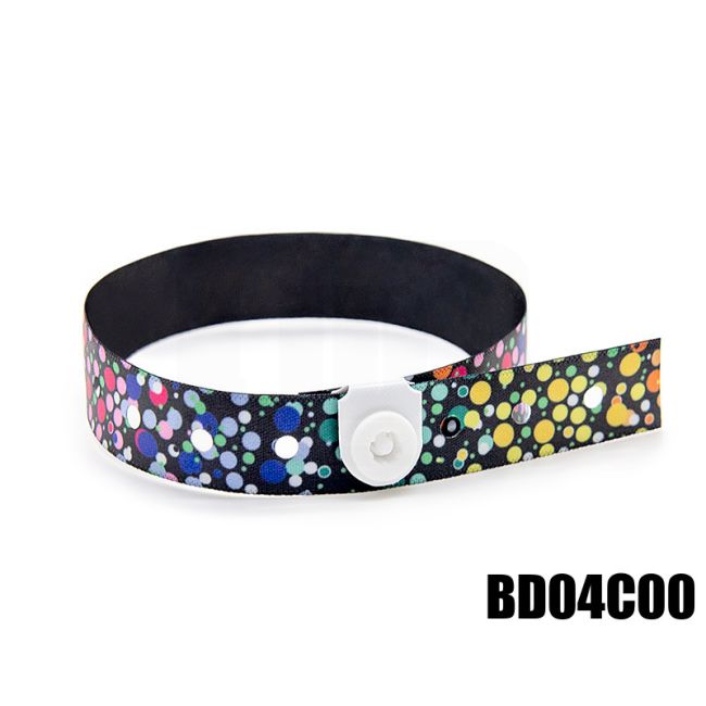 BD04C00 Bracciali tessuto raso stampato monouso thumbnail