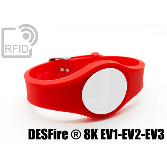 BR03C50 Braccialetti RFID regolabile NFC Desfire ® 8K EV1-EV2-EV3 thumbnail