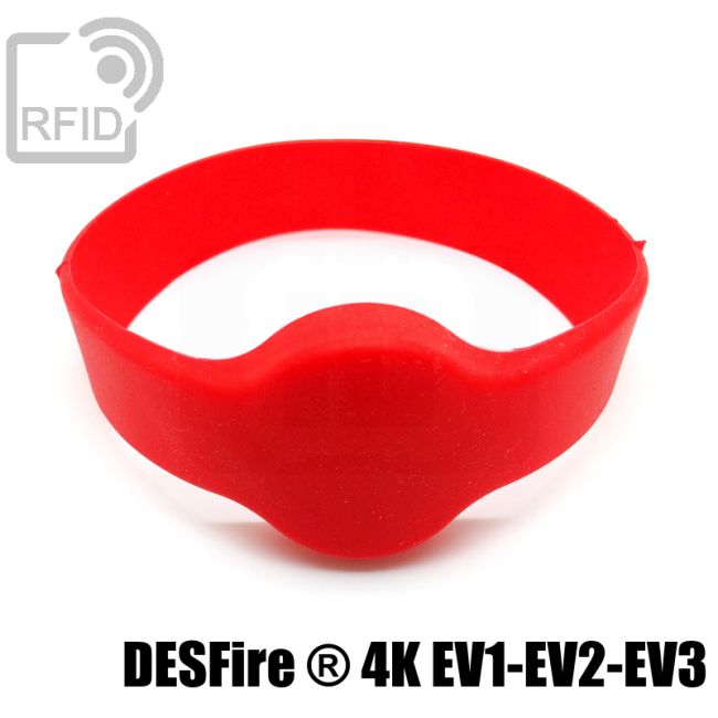 BR04C10 Bracciali RFID silicone tondo NFC Desfire ® 4K Ev1-Ev2-Ev3 thumbnail