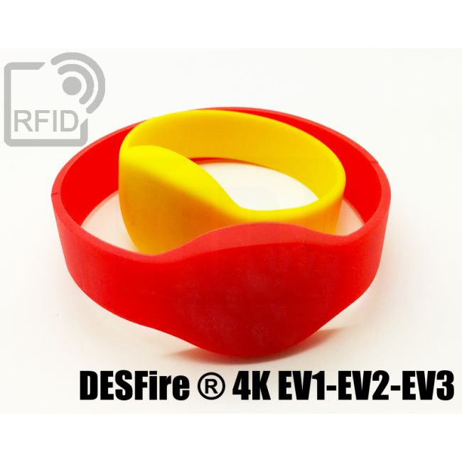 BR05C10 Braccialetti RFID silicone ovale NFC Desfire ® 4K Ev1-Ev2-Ev3 thumbnail