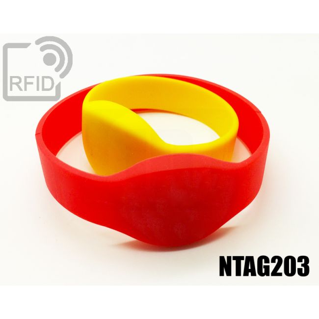 BR05C35 Braccialetti RFID silicone ovale NFC Ntag203 thumbnail