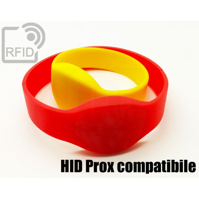 BR05C76 Braccialetti RFID silicone ovale HID Prox compatibile thumbnail