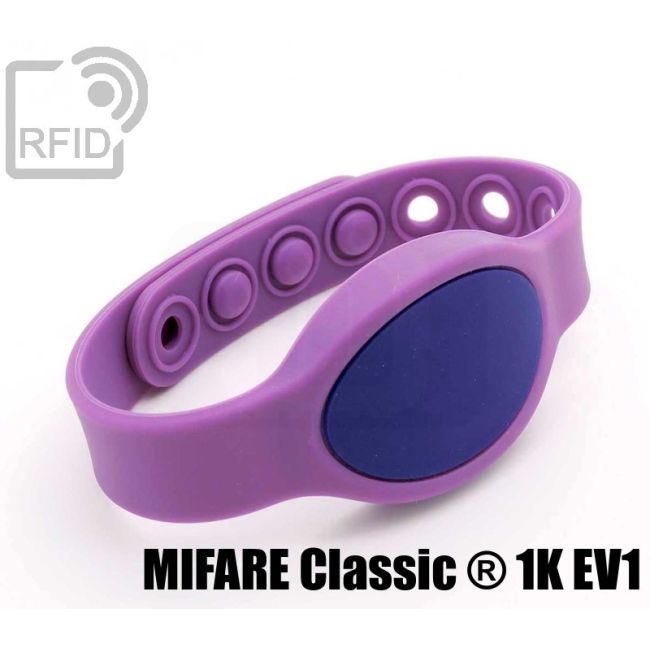 BR07C08 Braccialetti RFID clip silicone Mifare Classic ® 1K Ev1 thumbnail