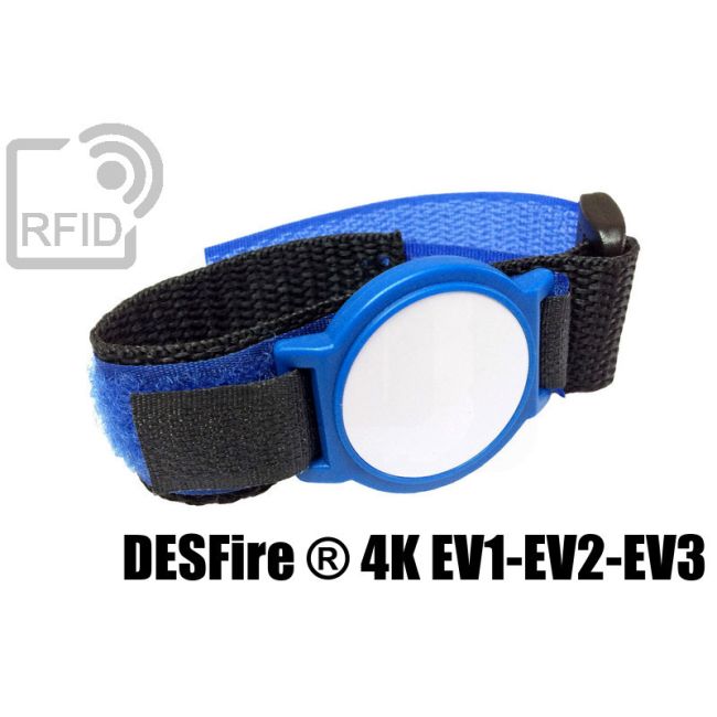 BR08C10 Braccialetti RFID ABS velcro NFC Desfire ® 4K Ev1-Ev2-Ev3 thumbnail