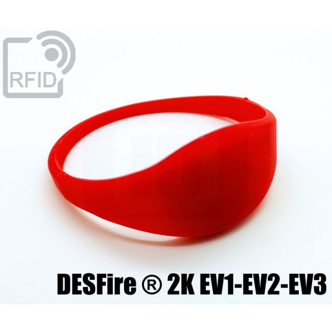 BR09C44 Braccialetti RFID silicone sottile NFC Desfire ® 2K EV1-EV2-EV3 thumbnail