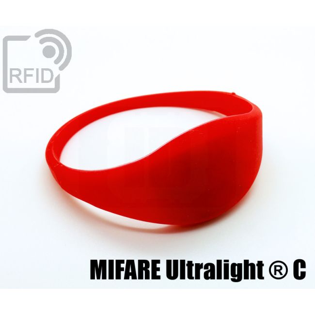 BR09C47 Braccialetti RFID silicone sottile NFC Mifare Ultralight ® C thumbnail