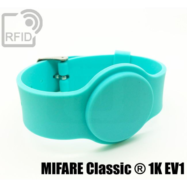 BR10C08 Braccialetti RFID silicone fibbia Mifare Classic ® 1K Ev1 thumbnail