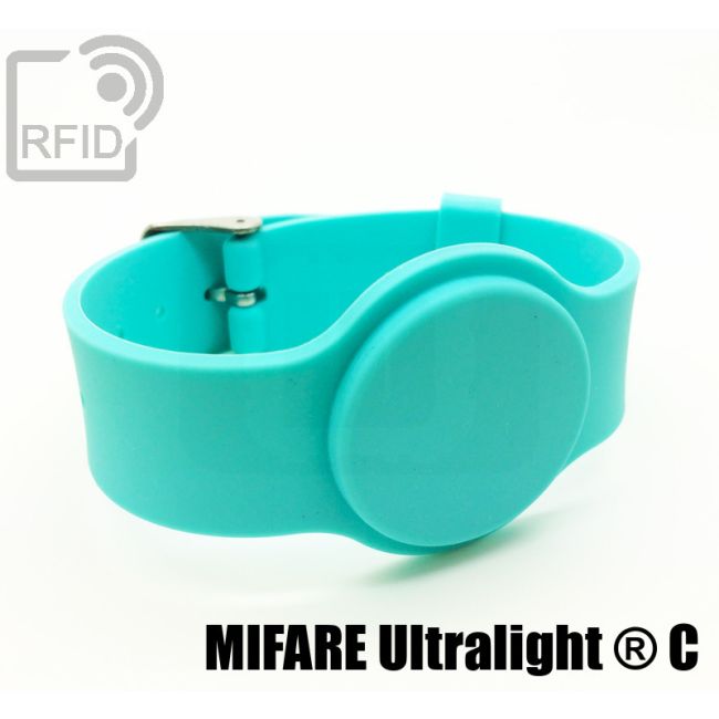 BR10C47 Braccialetti RFID silicone fibbia NFC Mifare Ultralight ® C thumbnail