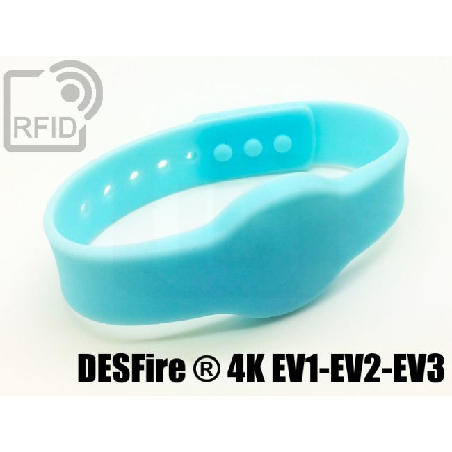 BR11C10 Braccialetti RFID silicone clip NFC Desfire ® 4K Ev1-Ev2-Ev3 thumbnail