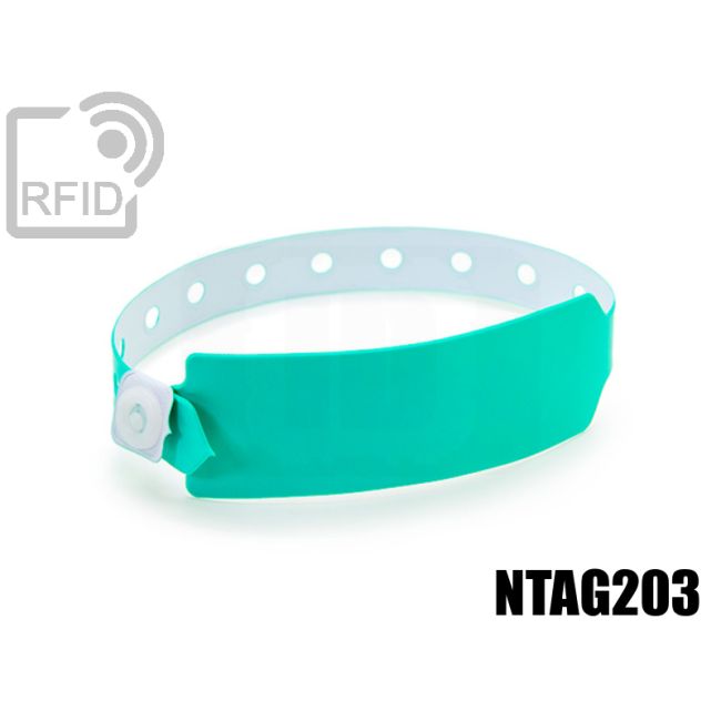 BR12C35 Braccialetti RFID vinile monouso NFC Ntag203 thumbnail