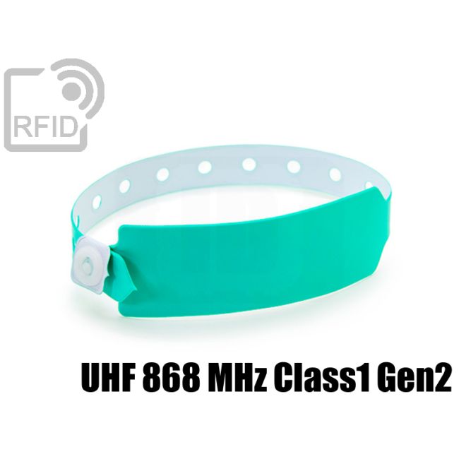 BR12C81 Braccialetti RFID vinile monouso UHF 868 MHz Class1 Gen2 thumbnail