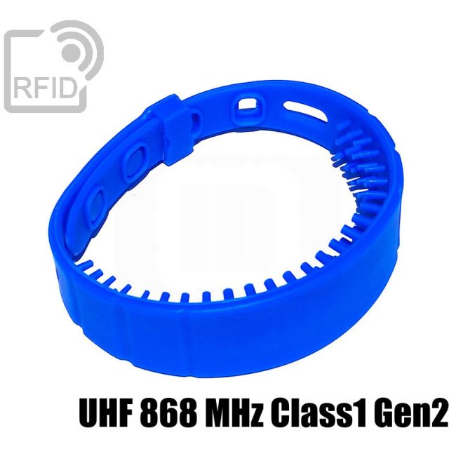 BR13C81 Braccialetti UHF silicone long range UHF 868 MHz Class1 Gen2 swatch