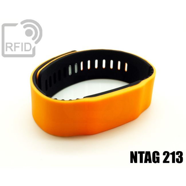 BR14C67 Braccialetti RFID silicone bicolore NFC ntag213 thumbnail