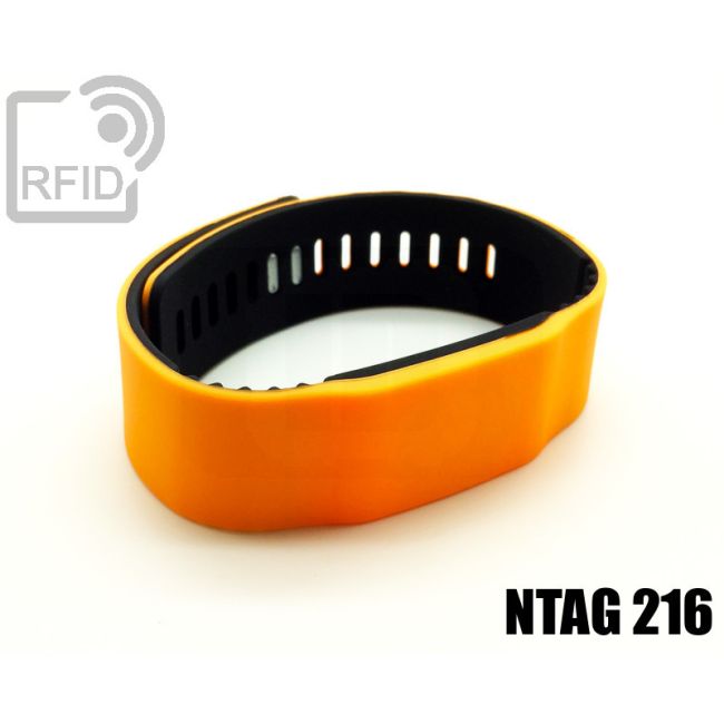 BR14C68 Braccialetti RFID silicone bicolore NFC ntag216 thumbnail