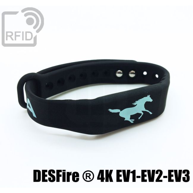 BR16C10 Braccialetti RFID silicone fitness NFC Desfire ® 4K Ev1-Ev2-Ev3 thumbnail