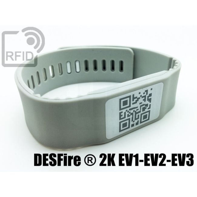 BR17C44 Braccialetti RFID silicone banda NFC Desfire ® 2K EV1-EV2-EV3 thumbnail