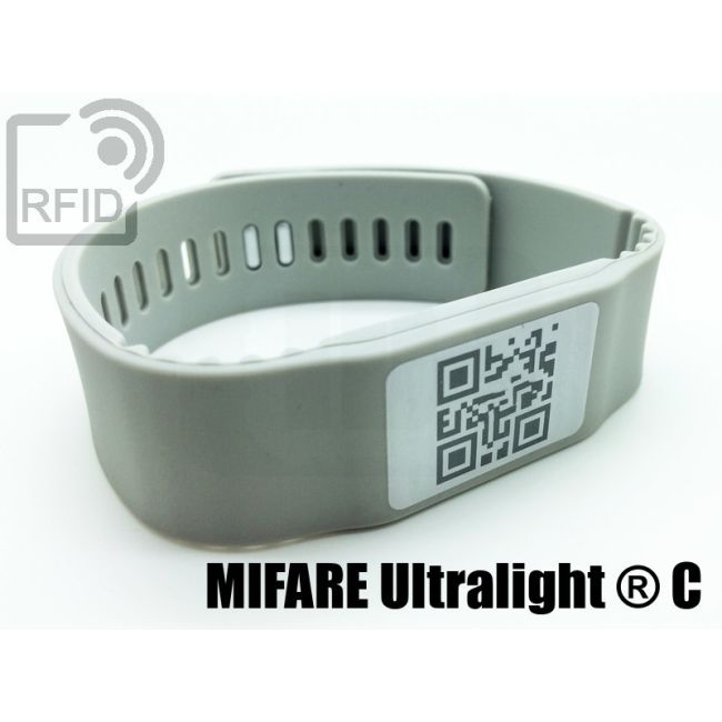 BR17C47 Braccialetti RFID silicone banda NFC Mifare Ultralight ® C thumbnail