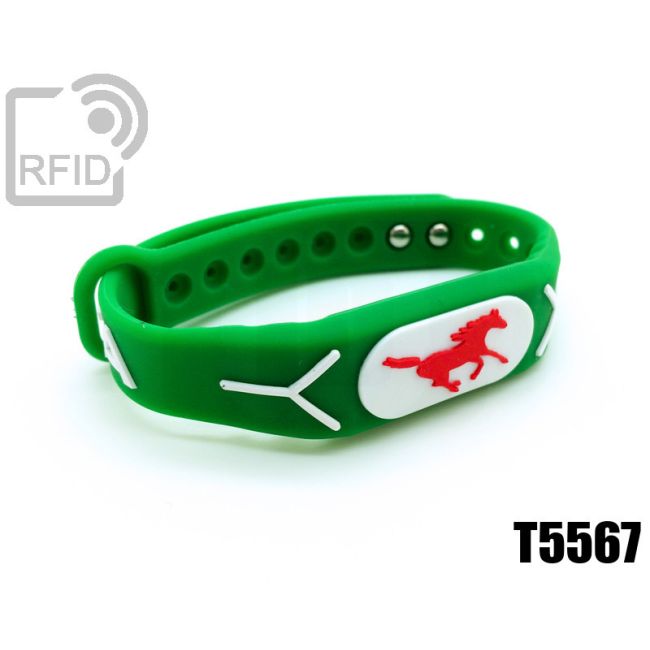 BR19C04 Braccialetti RFID silicone rilievo T5567 thumbnail