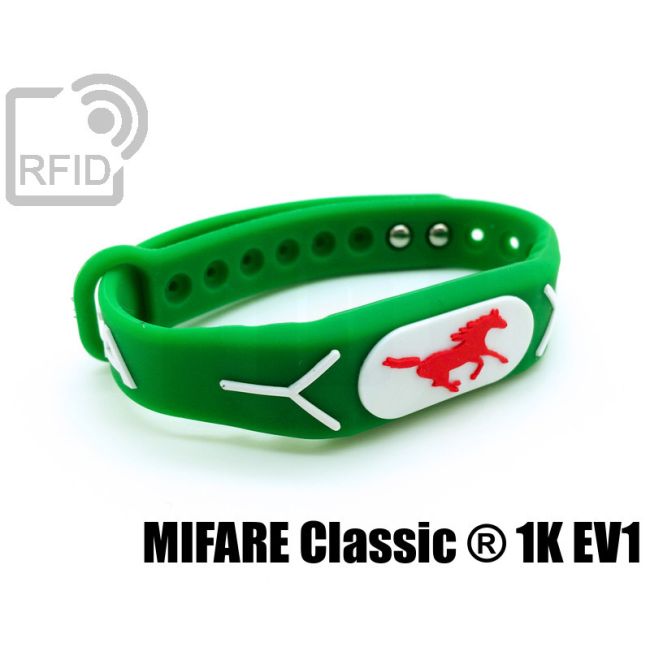 BR19C08 Braccialetti RFID silicone rilievo Mifare Classic ® 1K Ev1 thumbnail