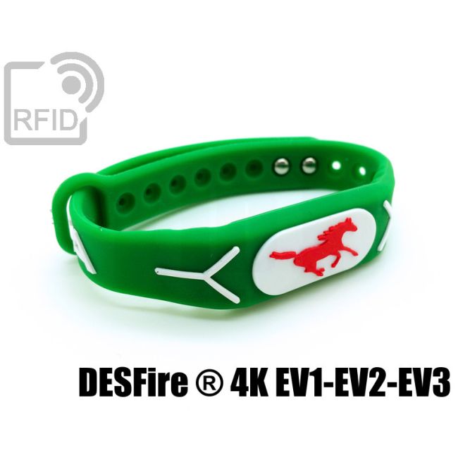 BR19C10 Braccialetti RFID silicone rilievo NFC Desfire ® 4K Ev1-Ev2-Ev3 thumbnail