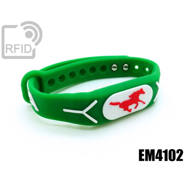 BR19C17 Braccialetti RFID silicone rilievo EM4102 thumbnail