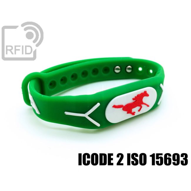 BR19C51 Braccialetti RFID silicone rilievo ICode 2 iso 15693 thumbnail