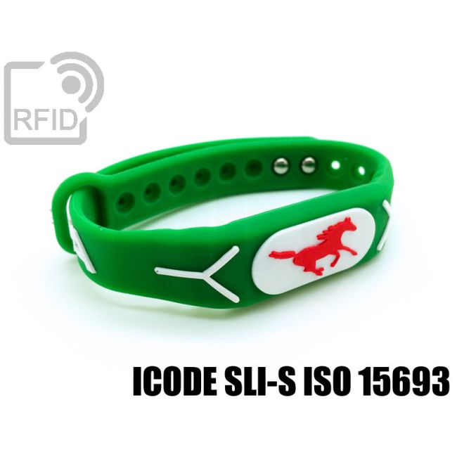 BR19C52 Braccialetti RFID silicone rilievo ICode SLI-S iso 15693 thumbnail