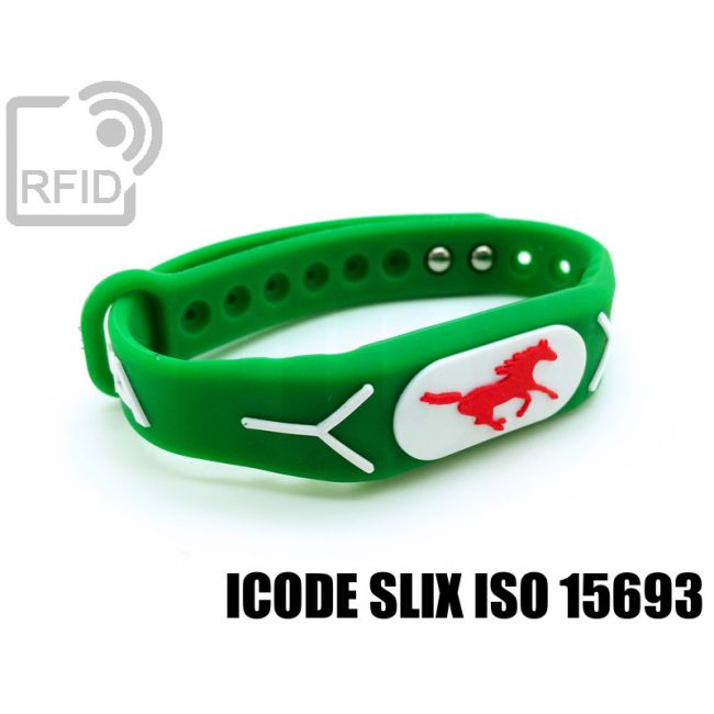 BR19C53 Braccialetti RFID silicone rilievo ICode SLIX iso 15693 thumbnail