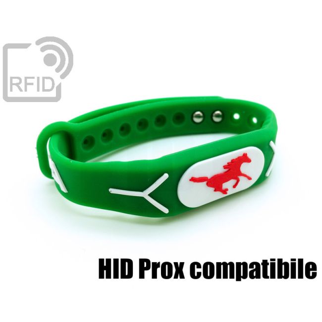 BR19C76 Braccialetti RFID silicone rilievo HID Prox compatibile thumbnail