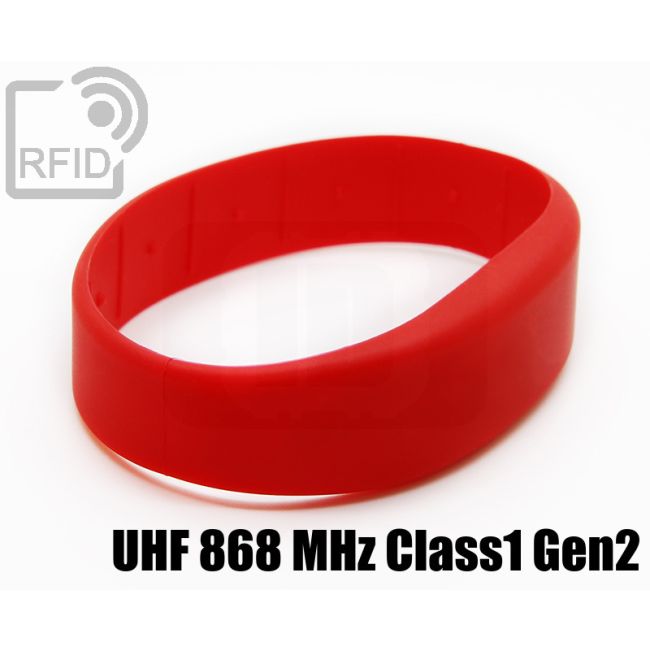 BR20C81 Braccialetti RFID silicone fascia UHF 868 MHz Class1 Gen2 swatch