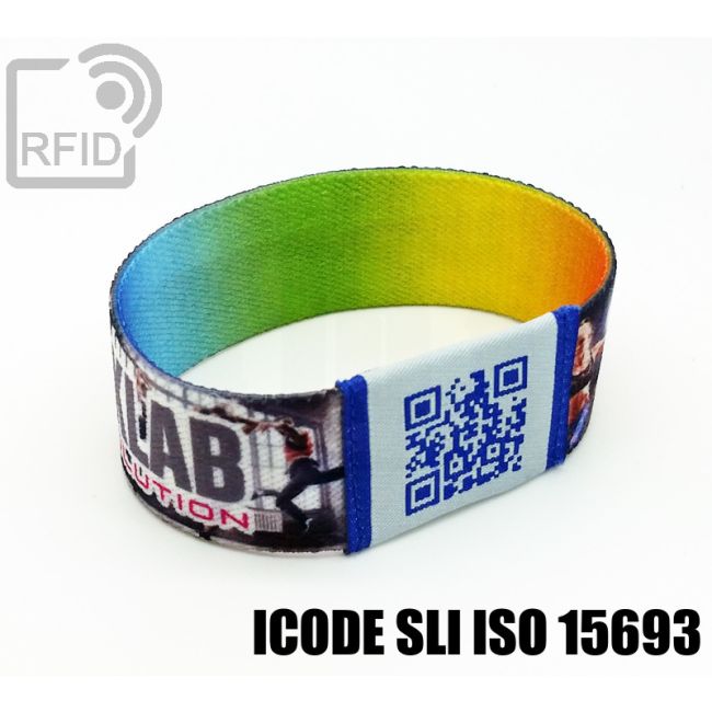 BR21C11 Braccialetti RFID elastico 25 mm NFC ICode SLI iso 15693 thumbnail