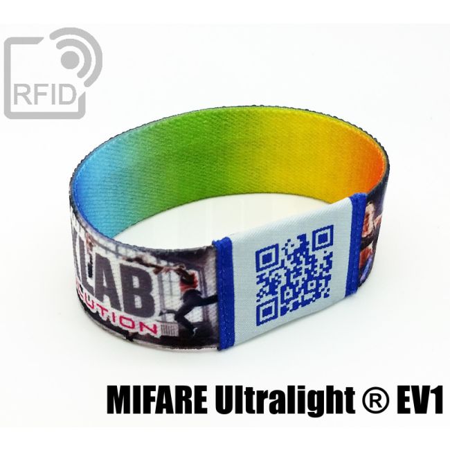 BR21C46 Braccialetti RFID elastico 25 mm NFC Mifare Ultralight ® EV1 thumbnail