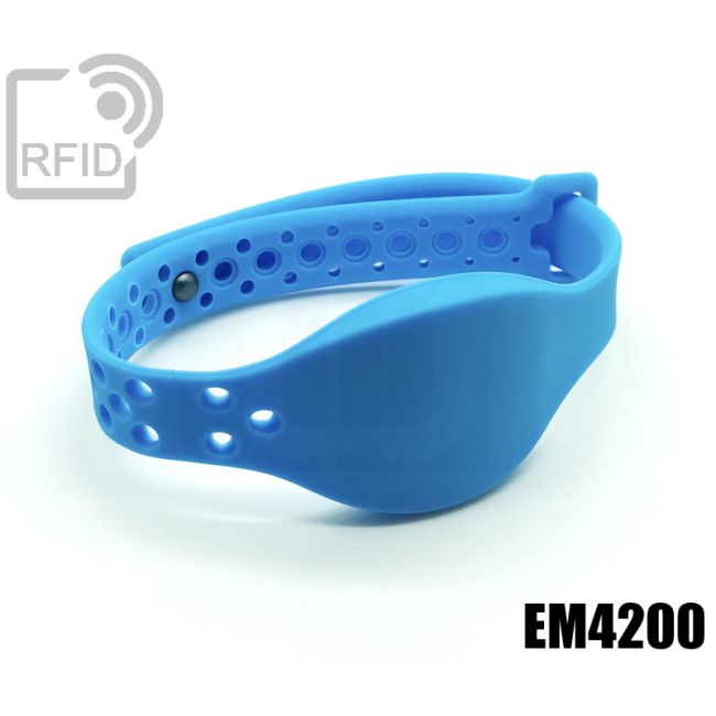 BR22C02 Braccialetti RFID silicone regolabile EM4200 swatch