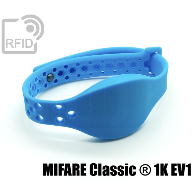 BR22C08 Braccialetti RFID silicone regolabile Mifare Classic ® 1K Ev1 swatch