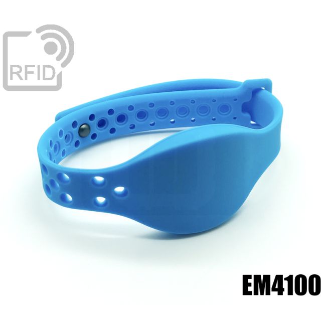 BR22C16 Braccialetti RFID silicone regolabile EM4100 swatch