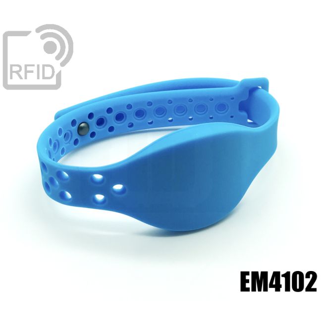 BR22C17 Braccialetti RFID silicone regolabile EM4102 swatch