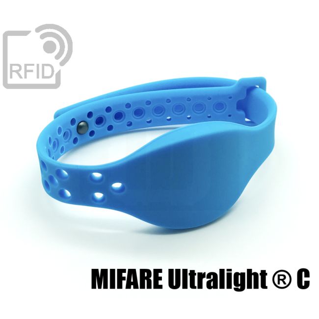 BR22C47 Braccialetti RFID silicone regolabile NFC Mifare Ultralight ® C swatch