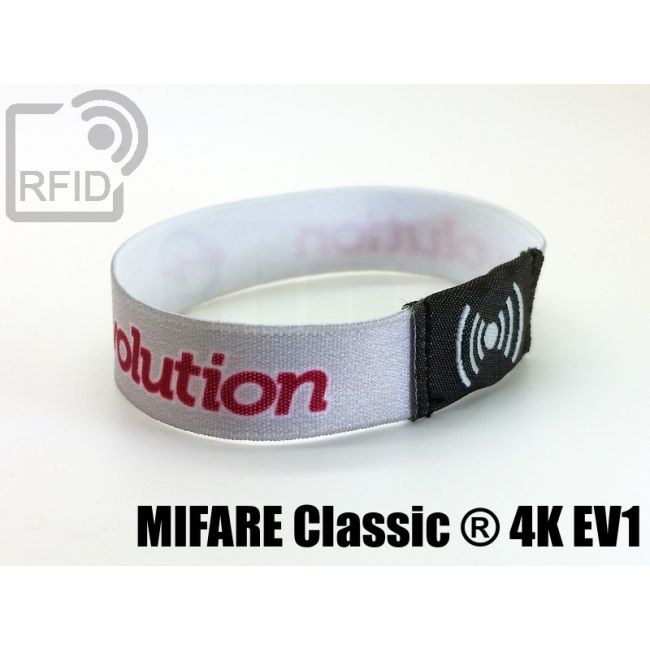 BR23C09 Braccialetti RFID elastico 15 mm Mifare Classic ® 4K Ev1 thumbnail