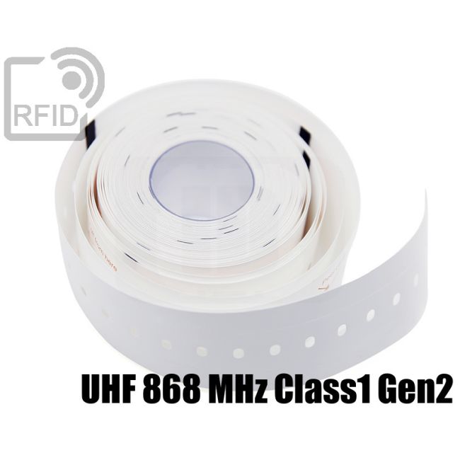 BR24C81 Braccialetti RFID stampa termica clip UHF 868 MHz Class1 Gen2 thumbnail