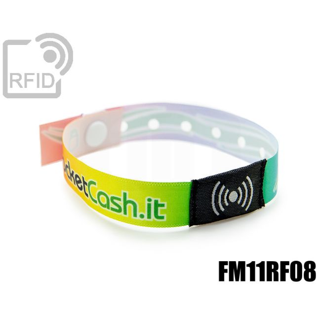 BR26C07 Braccialetti RFID in raso monouso FM11RF08 thumbnail