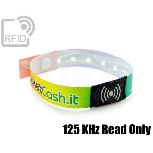 BR26C19 Braccialetti RFID in raso monouso 125 KHz Read Only swatch