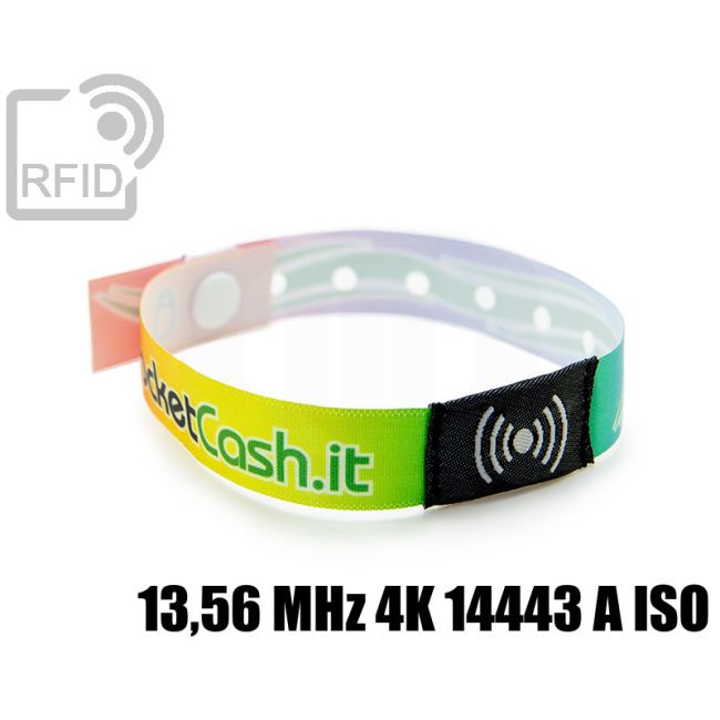 BR26C45 Braccialetti RFID in raso monouso 13