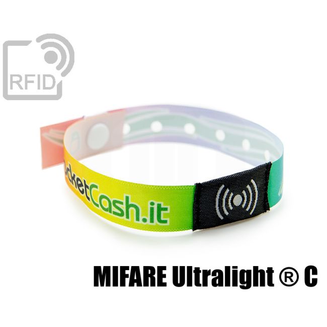 BR26C47 Braccialetti RFID in raso monouso NFC Mifare Ultralight ® C thumbnail