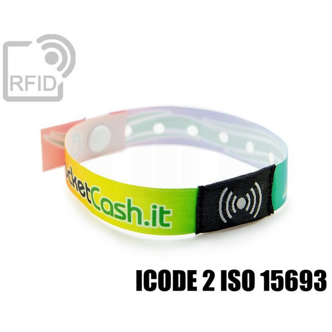 BR26C51 Braccialetti RFID in raso monouso ICode 2 iso 15693 thumbnail