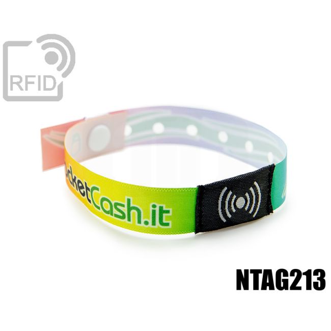 BR26C67 Braccialetti RFID in raso monouso NFC ntag213 thumbnail