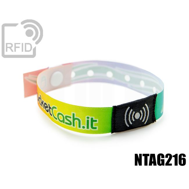 BR26C68 Braccialetti RFID in raso monouso NFC ntag216 thumbnail