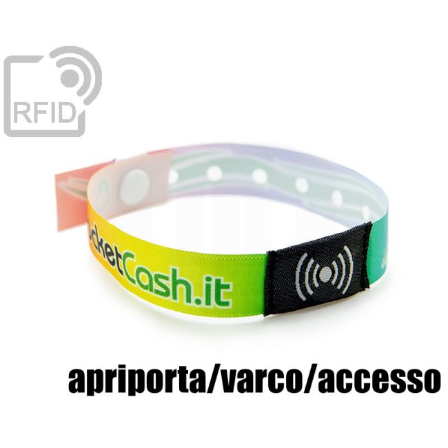 BR26C71 Braccialetti RFID in raso monouso apriporta-varco-accesso thumbnail