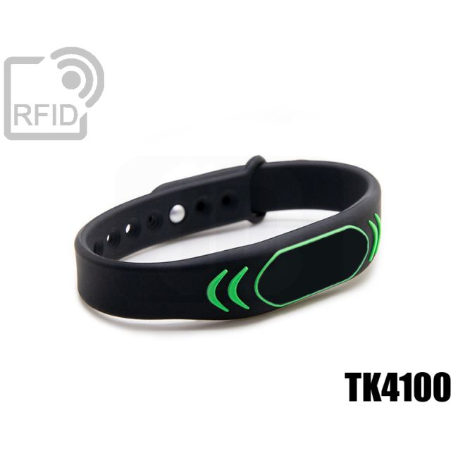 BR27C01 Braccialetti RFID silicone clip metallo TK4100 swatch