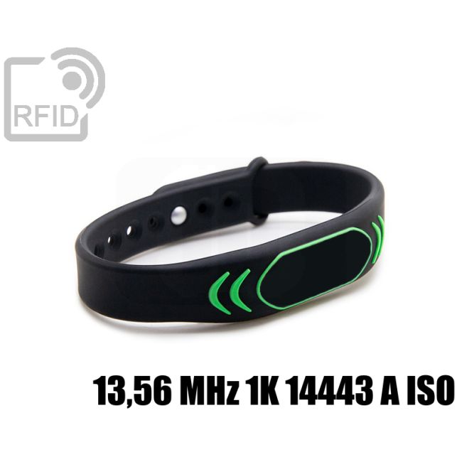 BR27C23 Braccialetti RFID silicone clip metallo 13