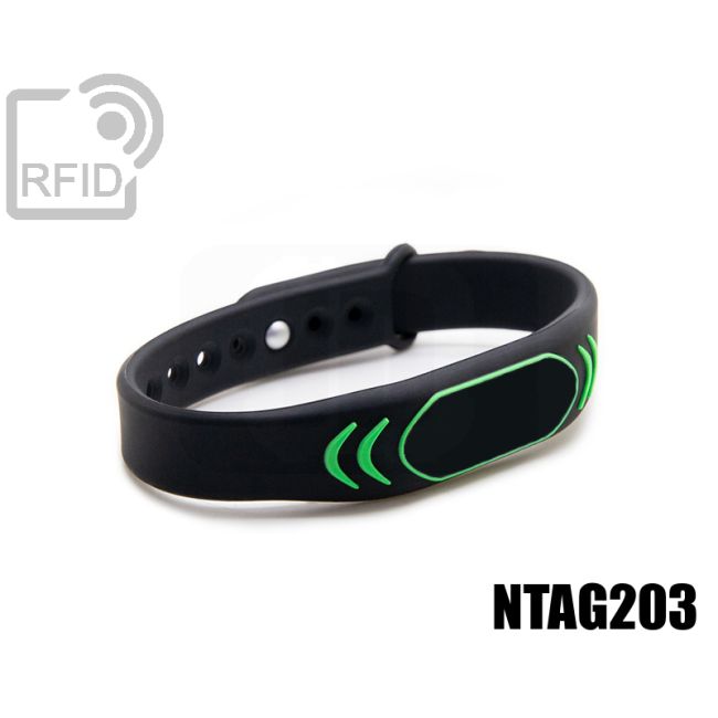 BR27C35 Braccialetti RFID silicone clip metallo NFC Ntag203 swatch